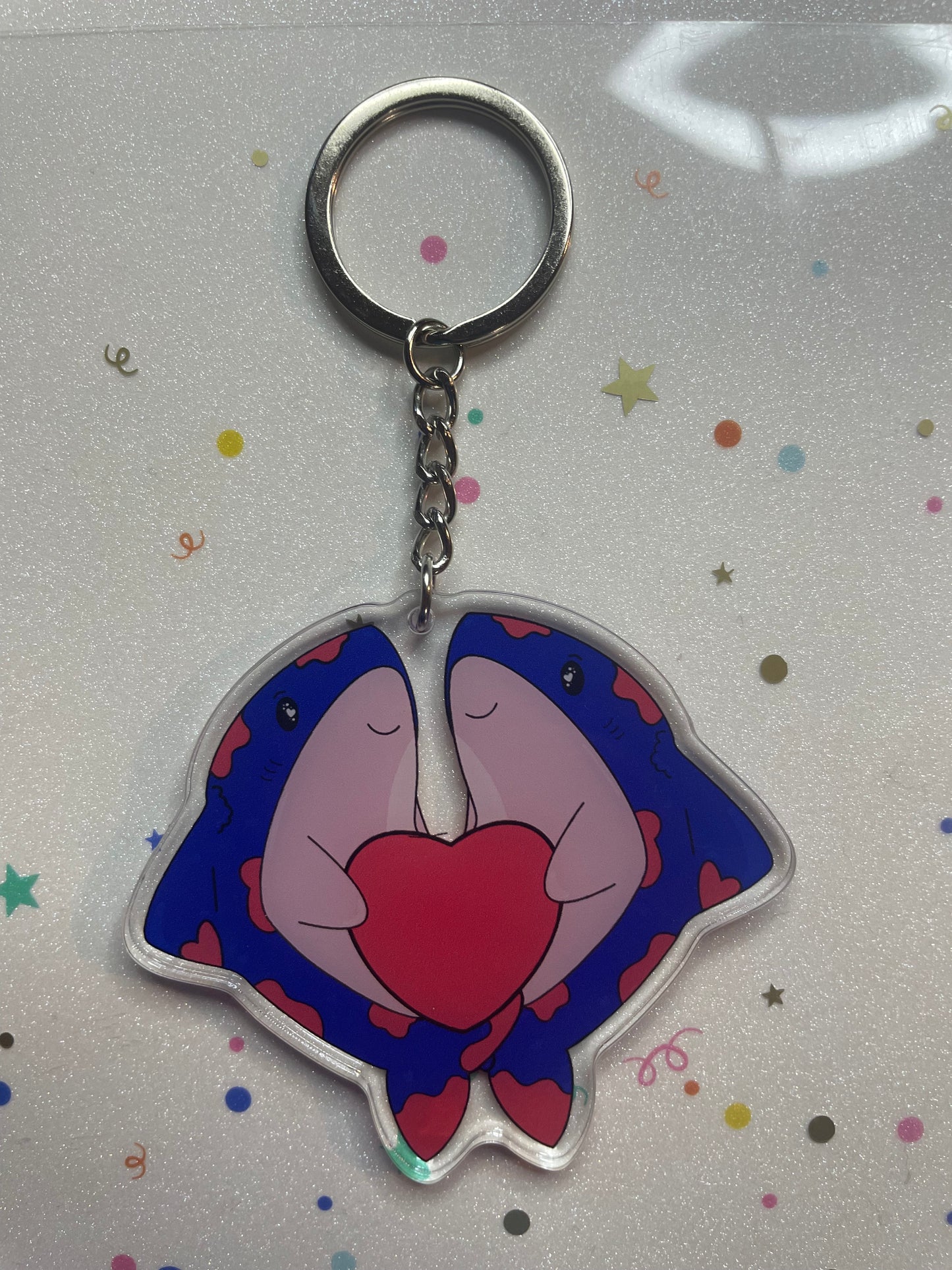 In love Shark Keychain