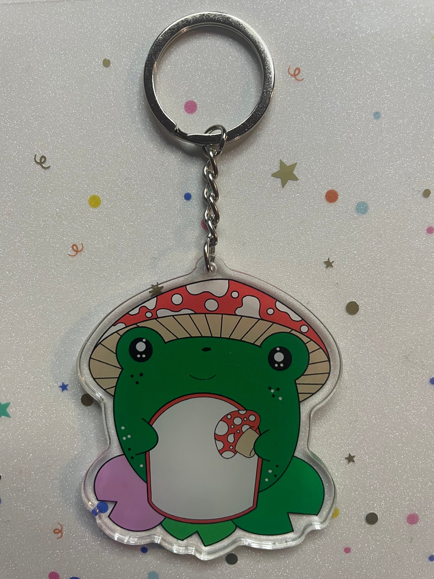 Mushroom Frog keychain