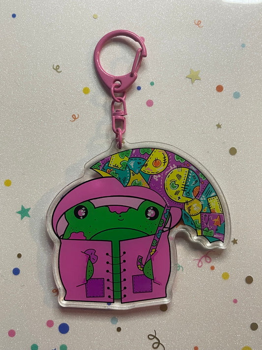 Waiting on the rain keychain - Pink