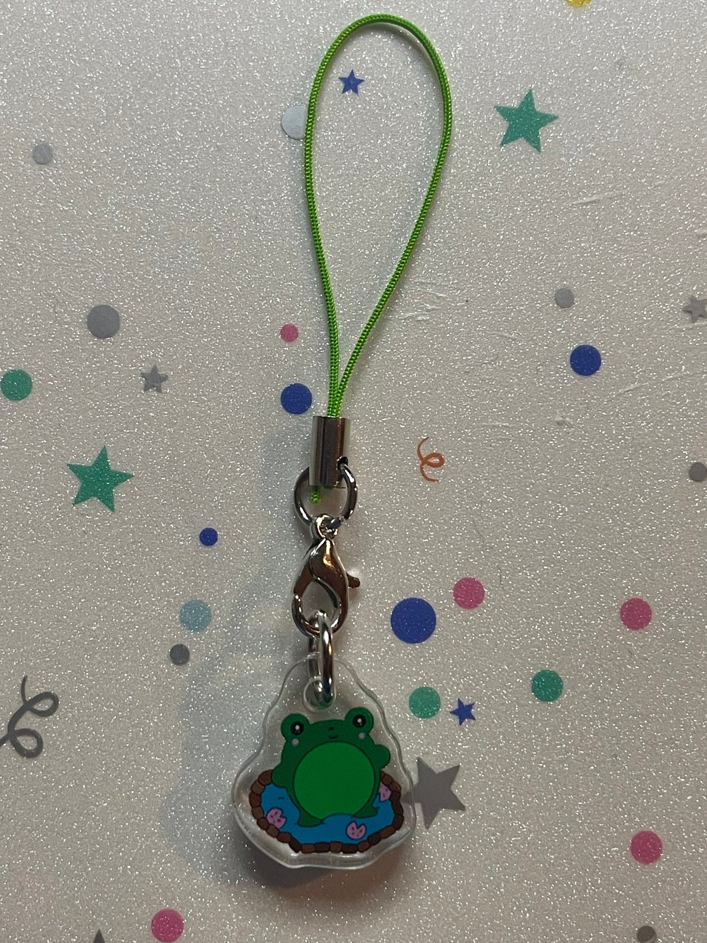 Splash frog Acrylic Charm