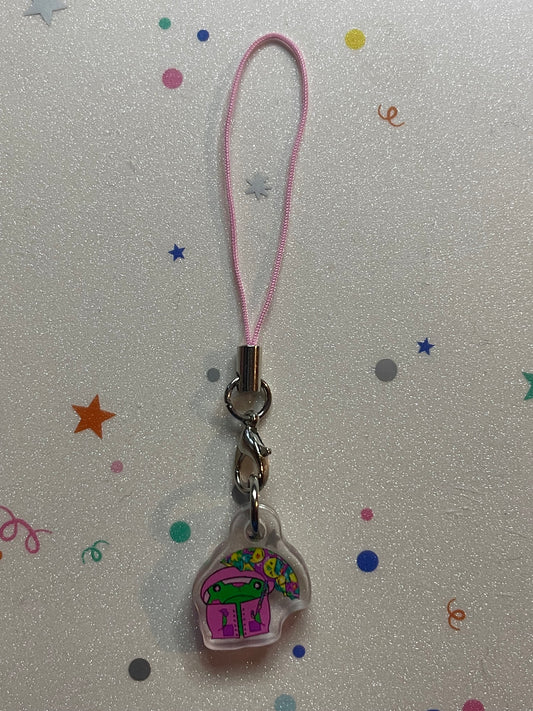 Waiting On The Rain - Pink  ** Acrylic Charm