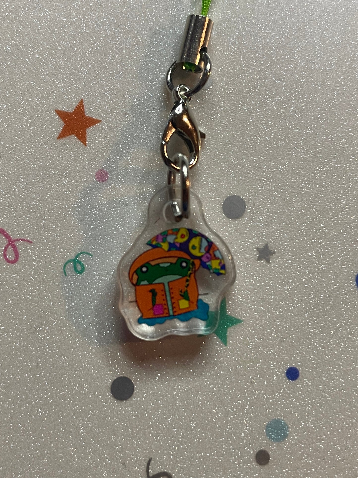 Waiting On The Rain - Orange  ** Acrylic Charm