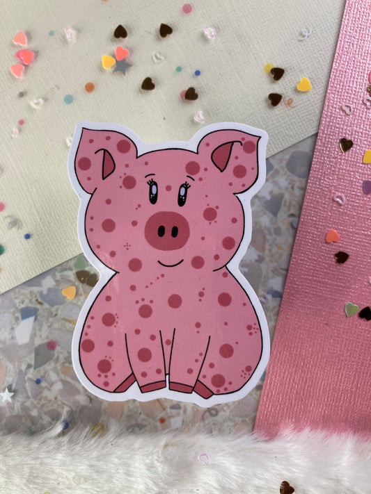 Poka Dot Pig Sticker