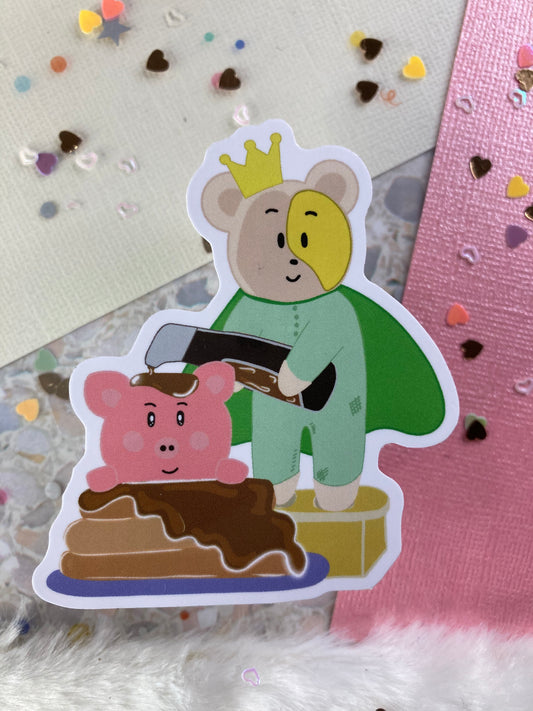 Breakfast Playtime Sticker- Green