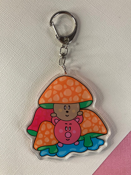 Mushroom Babies Acrylic Keychain