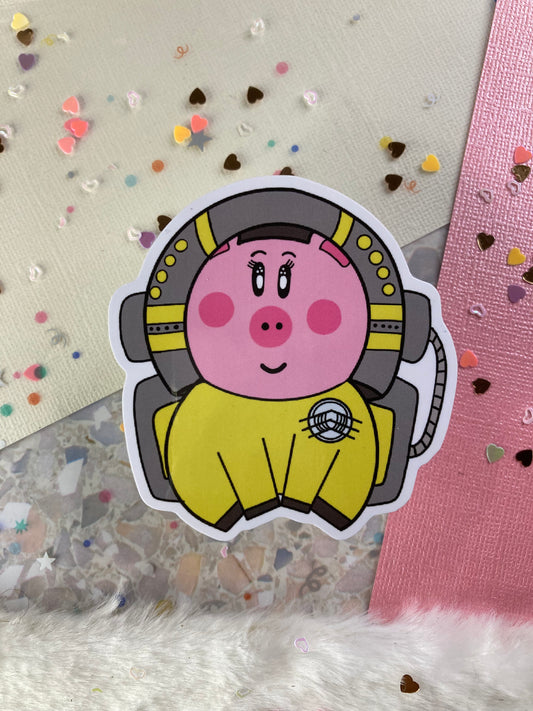 Astronaut pig sticker