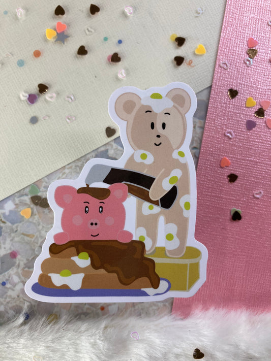 Breakfast Sticker - Eggs and Pancakes