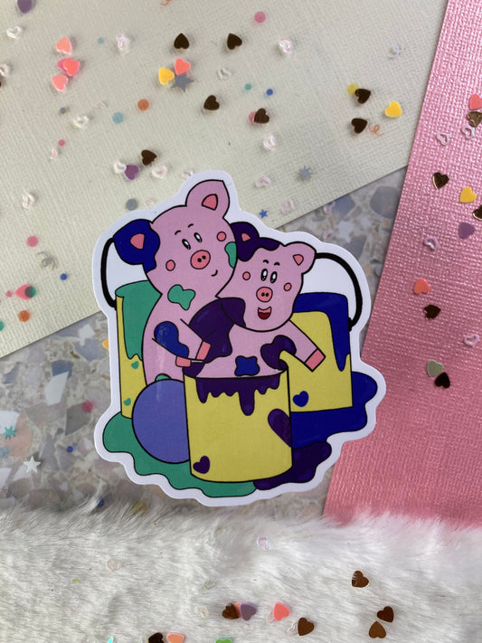 Painted Pig Sticker